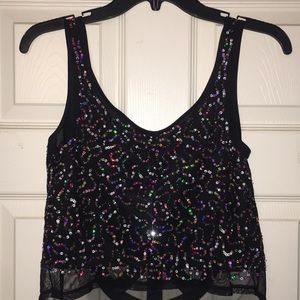 Brand new (with tag) sequins crop tank